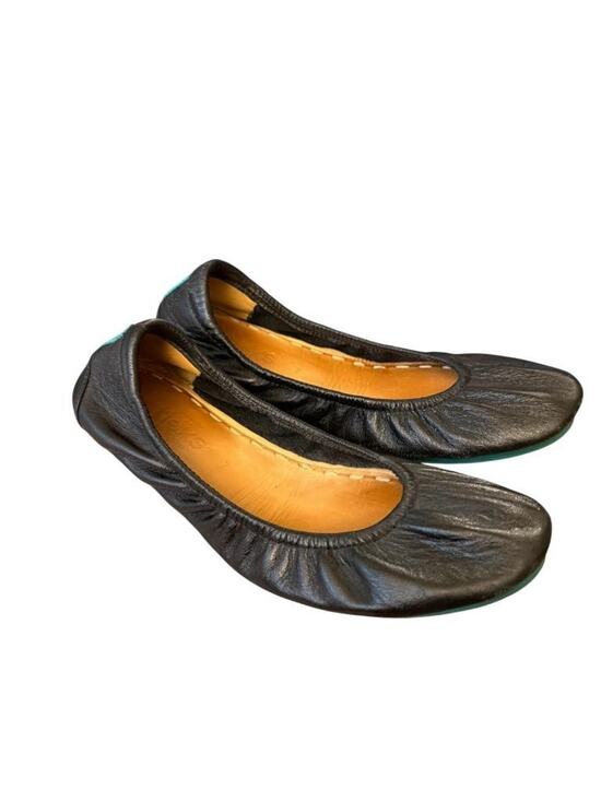 Tieks Shoes - EUC TIEKS Black Leather Ballet Flats 7 $50